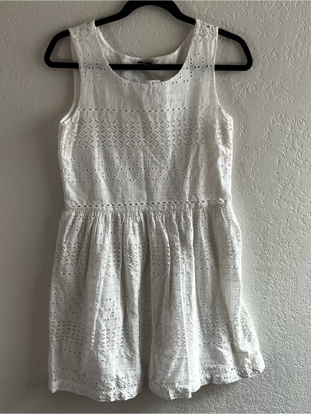 Gap White Eyelet Sleeveless Dress Girls Sz XXL 16 NWT